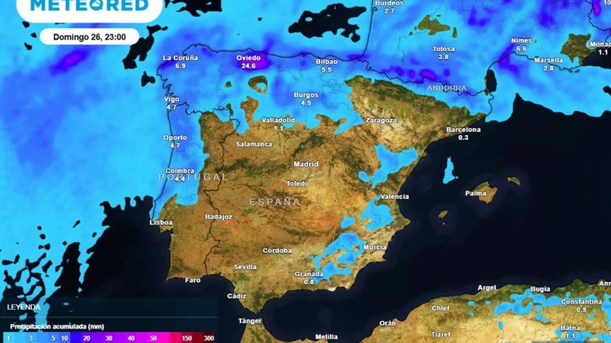 Previsión de lluvias este domingo 25 de julio de 2026 - Sociedad