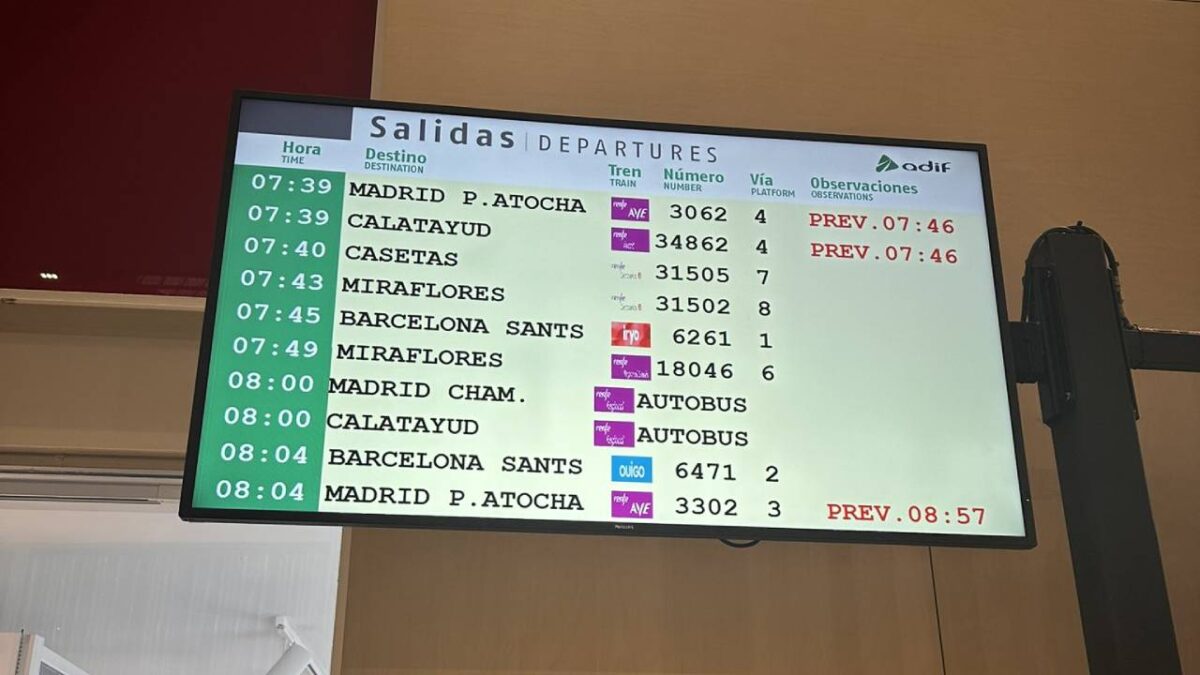 Retrasos del AVE Renfe desde Zaragoza - Economía