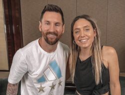 Leo Messi y Sofía Martínez