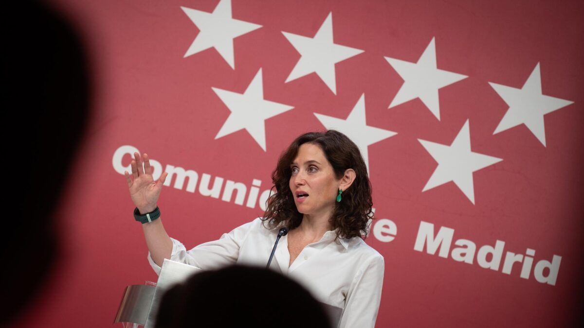 La presidenta de la Comunidad de Madrid, Isabel Díaz Ayuso