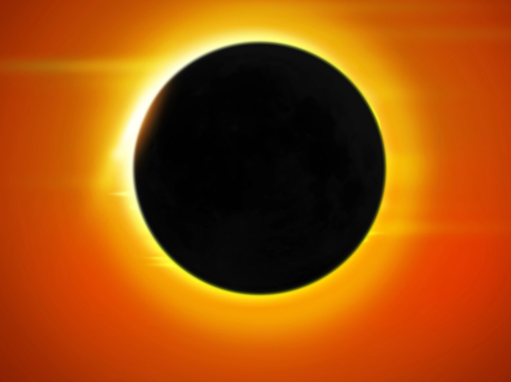 Detalle del eclipse de Sol