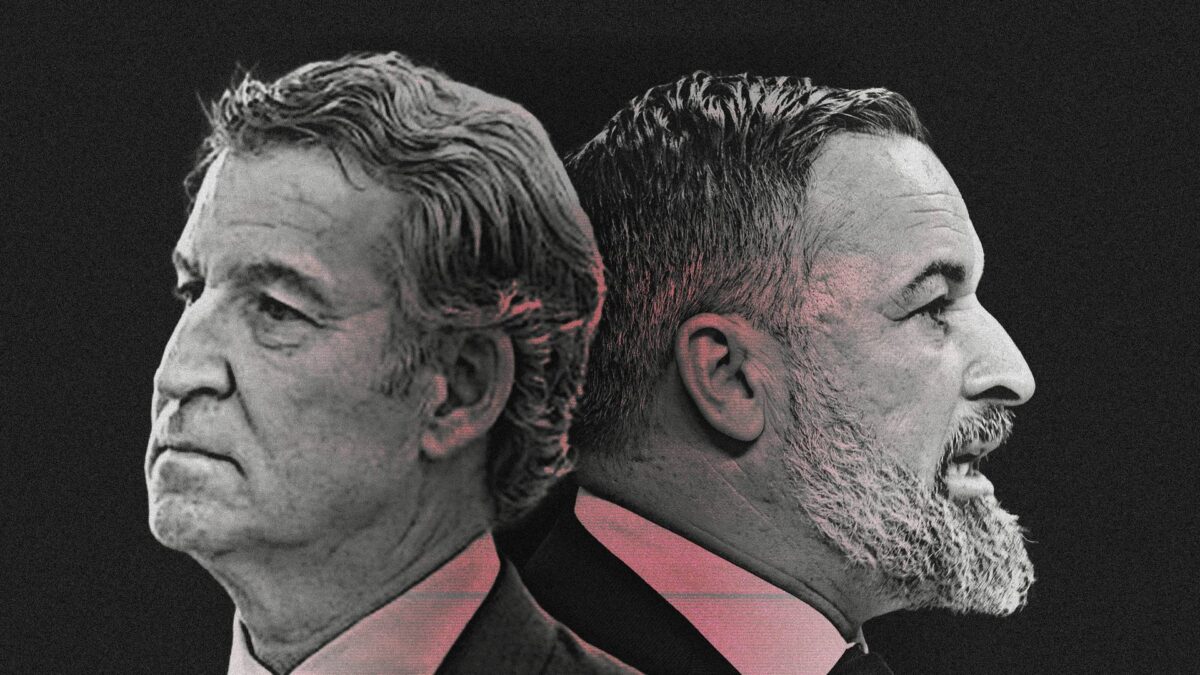 Alberto Núñez Feijóo y Santiago Abascal.