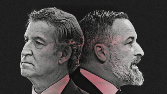 Alberto Núñez Feijóo y Santiago Abascal.