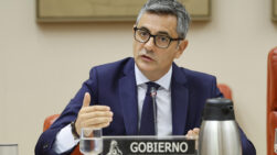 MADRID, 27/08/2026.- El ministro de Justicia, Felix Bolaños, comparece este jueves en la Comisión Mixta de Seguridad Nacional del Congreso para informar de la gestión de la crisis migratoria en Ceuta. EFE/ Mariscal