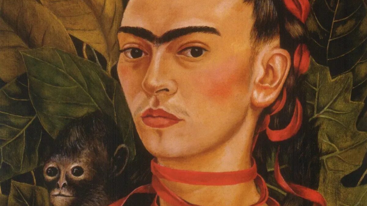Detalle de 'Autorretrato con mono' (1940) de Frida Kahlo.