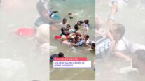 Dos guardias civiles salvan un bebé durante la avalancha migratoria