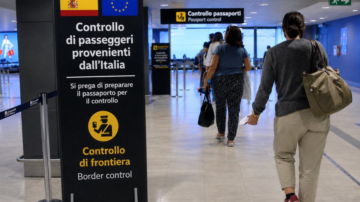 Control en Italia de pasajeros provenientes de España