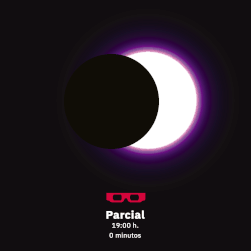 A partir de las 19.30 horas el disco perfectamente circular del Sol empezará a mostrar una pequeña muesca negra
