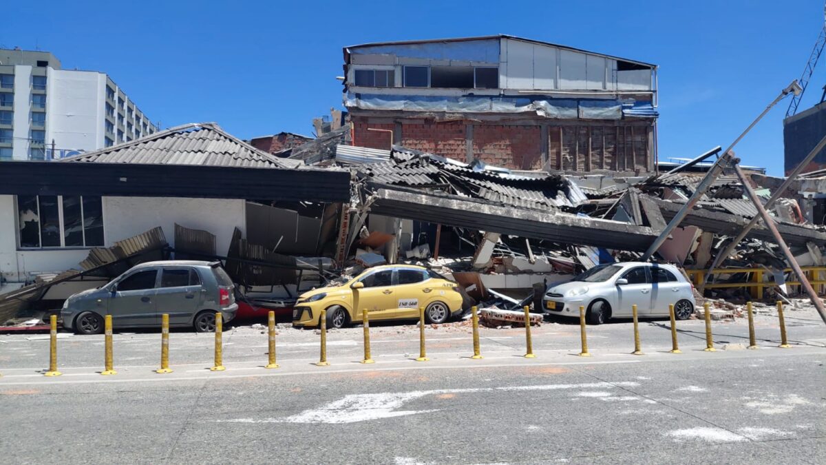 Edificaciones desplomadas en la ciudad de Pereira