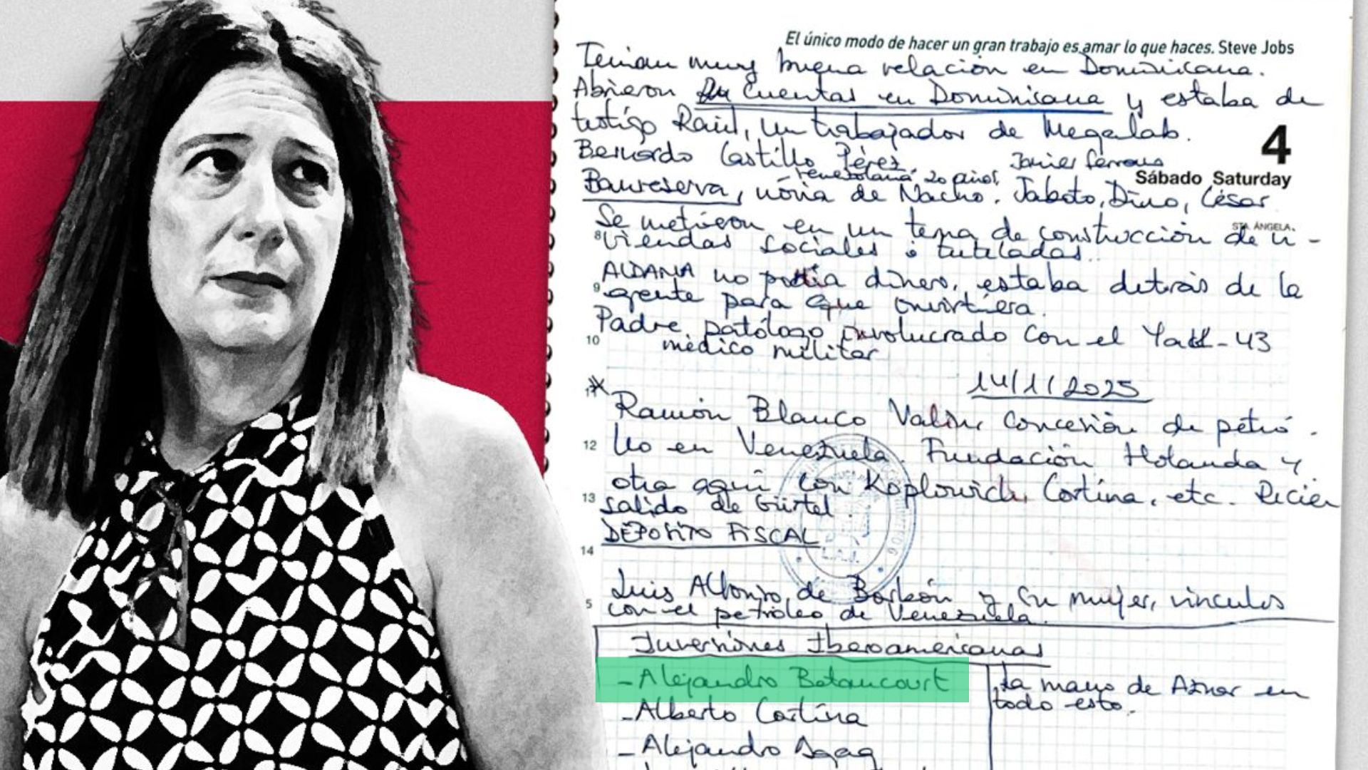 Las anotaciones en las agendas de Leire Díez.