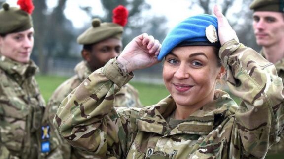 Una militar del Ejército Británico