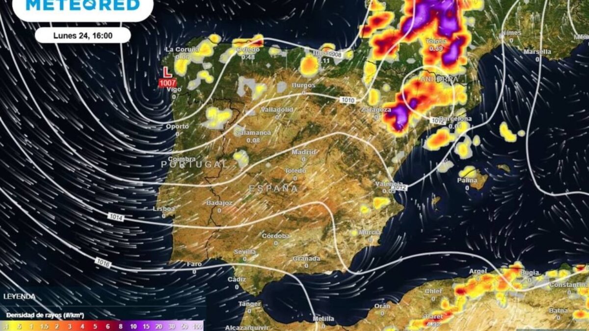 Previsión de rayos para el lunes 24 de agosto de 2026 - Sociedad