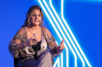 Beatriz Álvarez, durante la gala de presentación de la nueva temporada de la Liga F 26/27