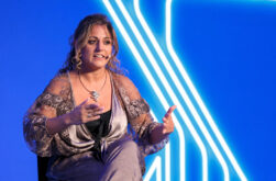 Beatriz Álvarez, durante la gala de presentación de la nueva temporada de la Liga F 26/27