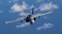 Un caza F-18 del Ejército del Aire y del Espacio.