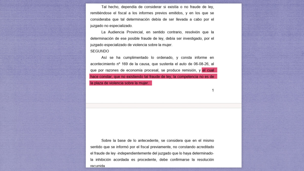 Extracto del escrito de la Fiscalía