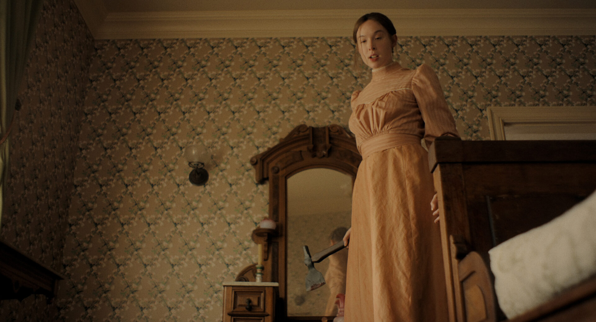 Monster: The Lizzie Borden Story. Ella Beatty as Lizzie Borden in episode 404 of Monster: The Lizzie Borden Story. Cr. Courtesy of Netflix © 2026