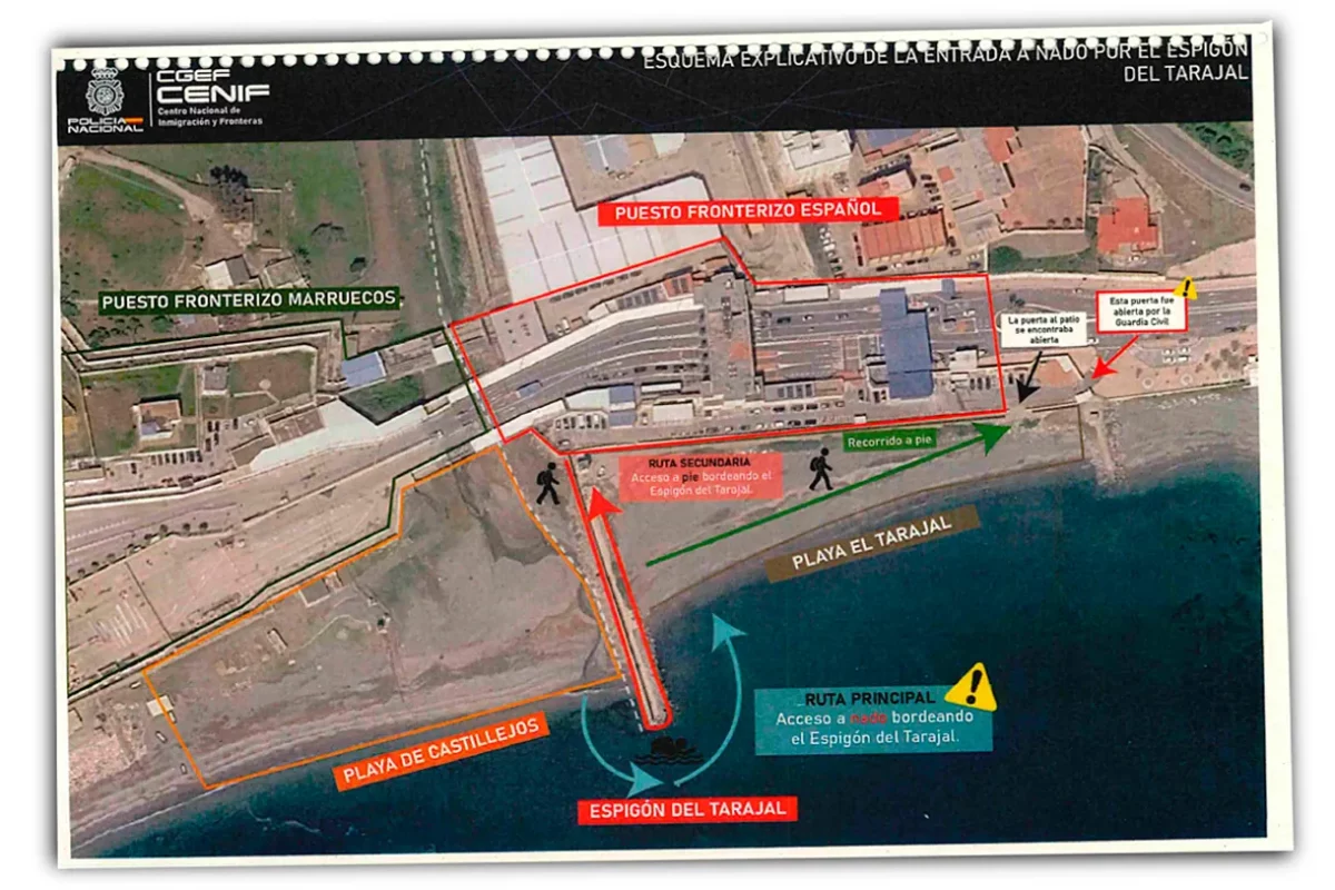 Una reconstrucción con mapa del asalto a Ceuta