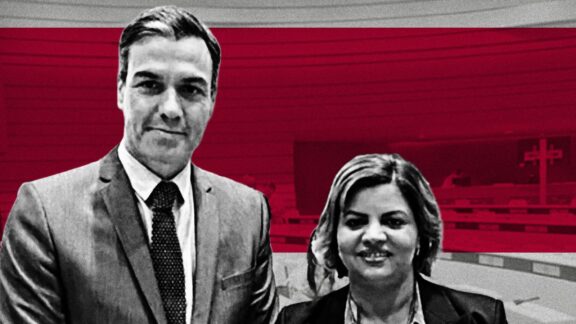 Pedro Sánchez y Aicha El Gourgi.