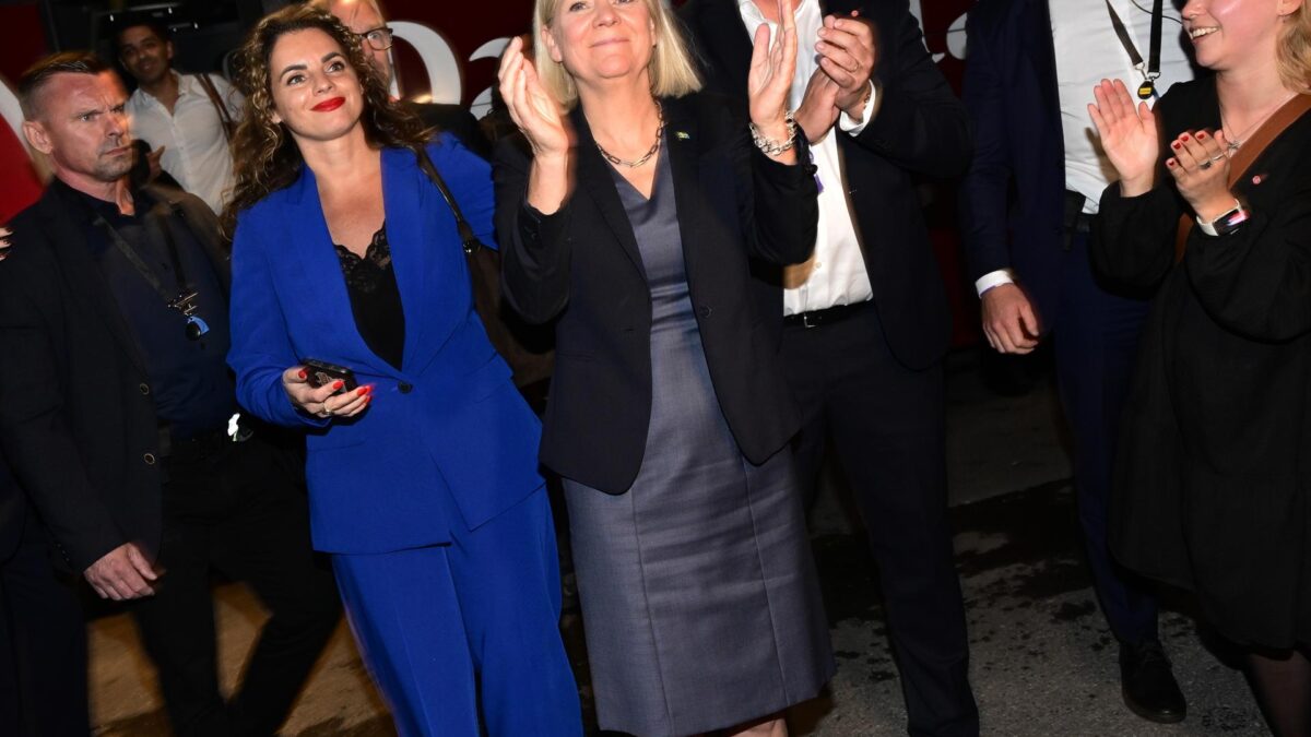 STOCKHOLM (Sweden), 13/09/2026.- Social Democrats (S) leader Magdalena Andersson arrives at the party's election night watch party at the Stockholm Waterfront Congress Centre in central Stockholm, Sweden, 13 September 2026. Sweden's general election takes place on 13 September 2026, with voters electing members of the Riksdag as well as representatives in regional and municipal elections. (Elecciones, Suecia, Estocolmo) EFE/EPA/JONAS EKSTROMER SWEDEN OUT
