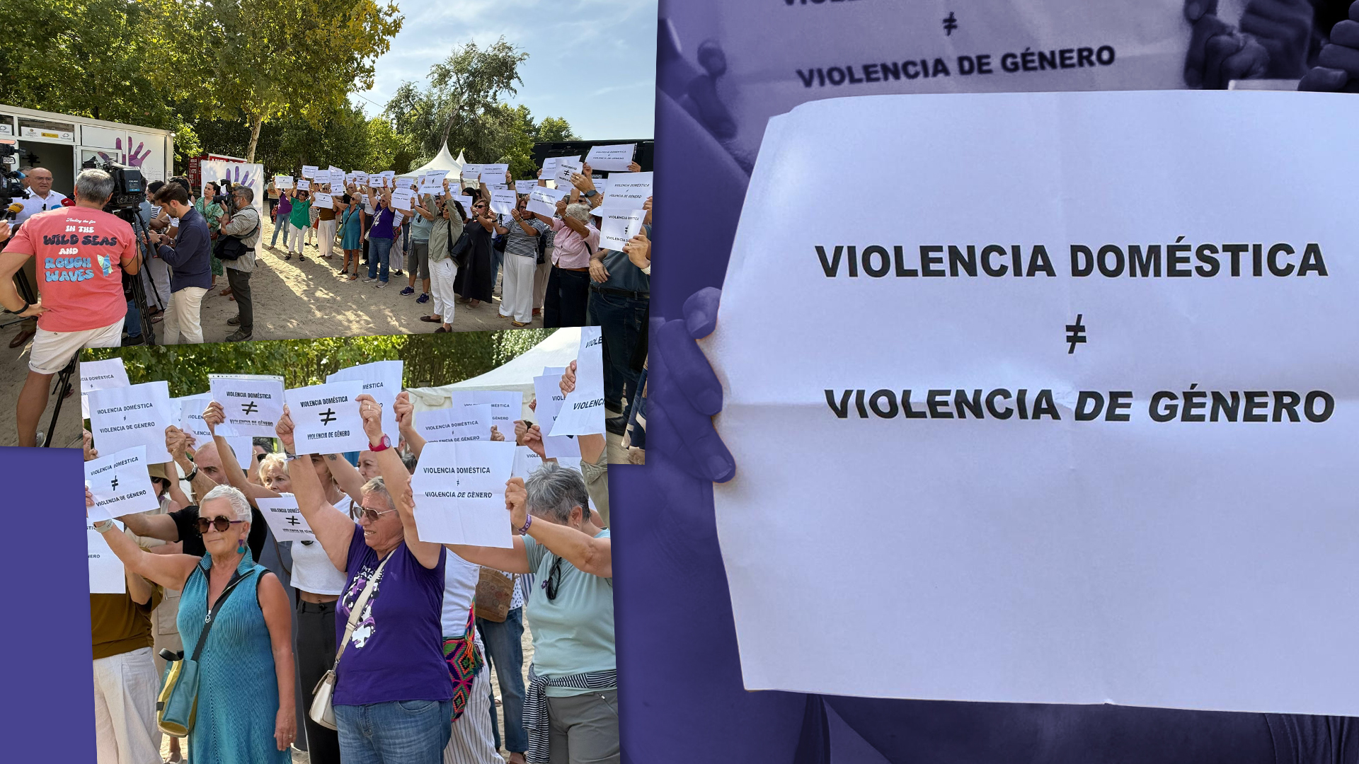 Las mujeres que protestaron frente al alcalde de Valladolid, por borrar el término violencia de género