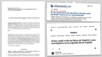 Escrito y anexo presentados por Zapatero.