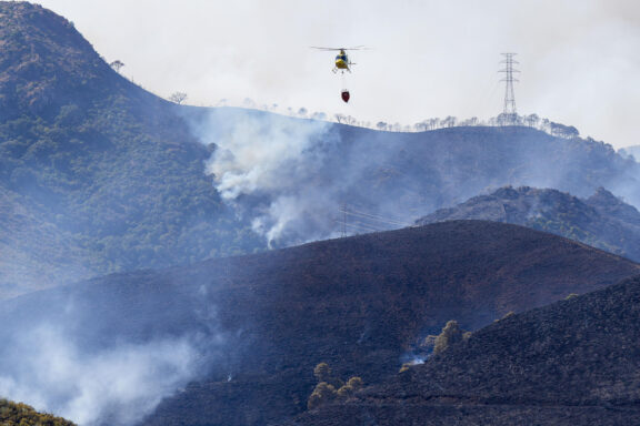 Una imagen del incendio forestal de Benahavís (Málaga)