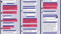 Extracto del chat donde un hombre amenaza con "salir en los telediarios"