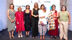 Pilar Gómez, directora de Artículo14, Sara Simón, consejera de Igualdad de Castilla-La Mancha, Irene Navarro, presidenta de la Asociación de Mujeres Empresarias, Autónomas y Directivas, Laura Seara, exsecretaria de Estado de Igualdad, y Lola Navarro, vicesecretaria general de UGT.