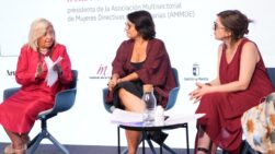 Irene Navarro, presidenta de la Asociación de Mujeres Empresarias, Autónomas y Directivas, Laura Seara, exsecretaria de Estado de Igualdad, y Lola Navarro, vicesecretaria general de UGT