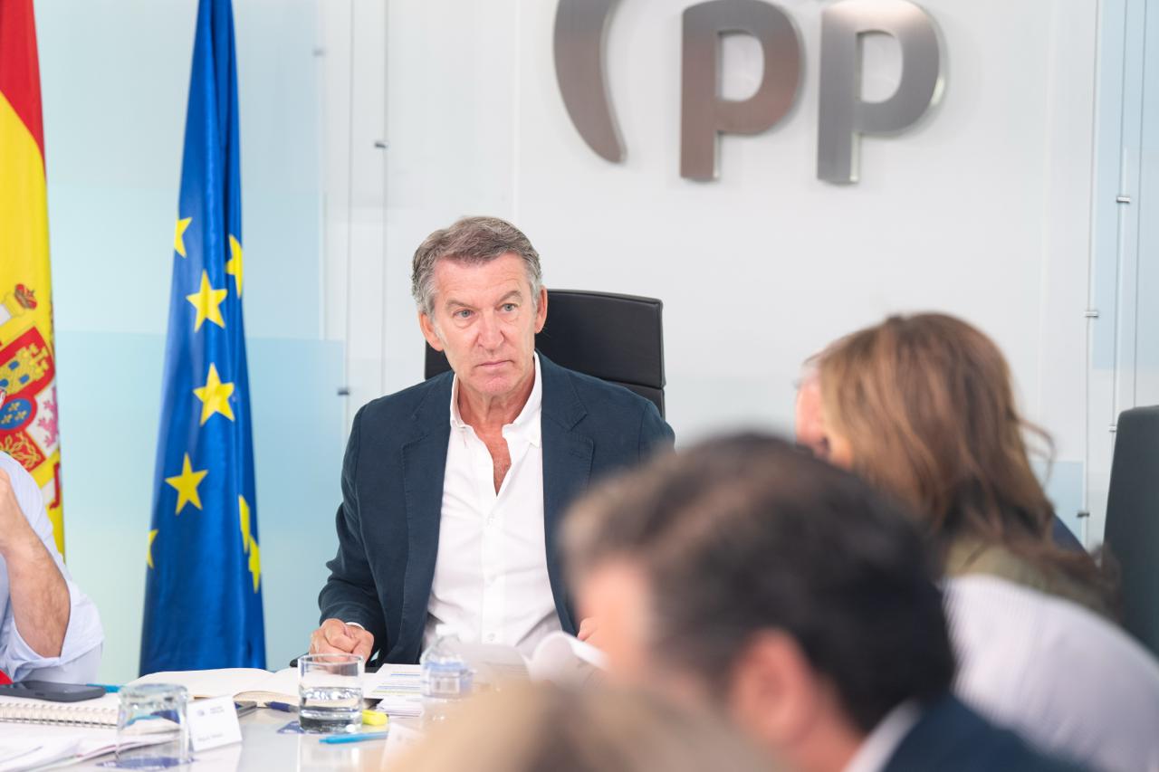 El presidente del PP, Alberto Núñez Feijóo