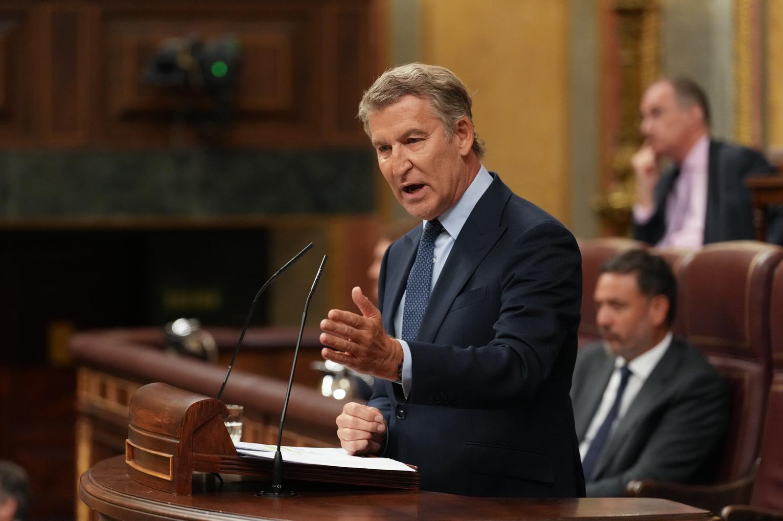 El presidente el PP, Alberto Núñez Feijóo