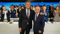El presidente del PP, Alberto Núñez Feijóo y el presidente de Ceuta, Juan Jesús Vivas