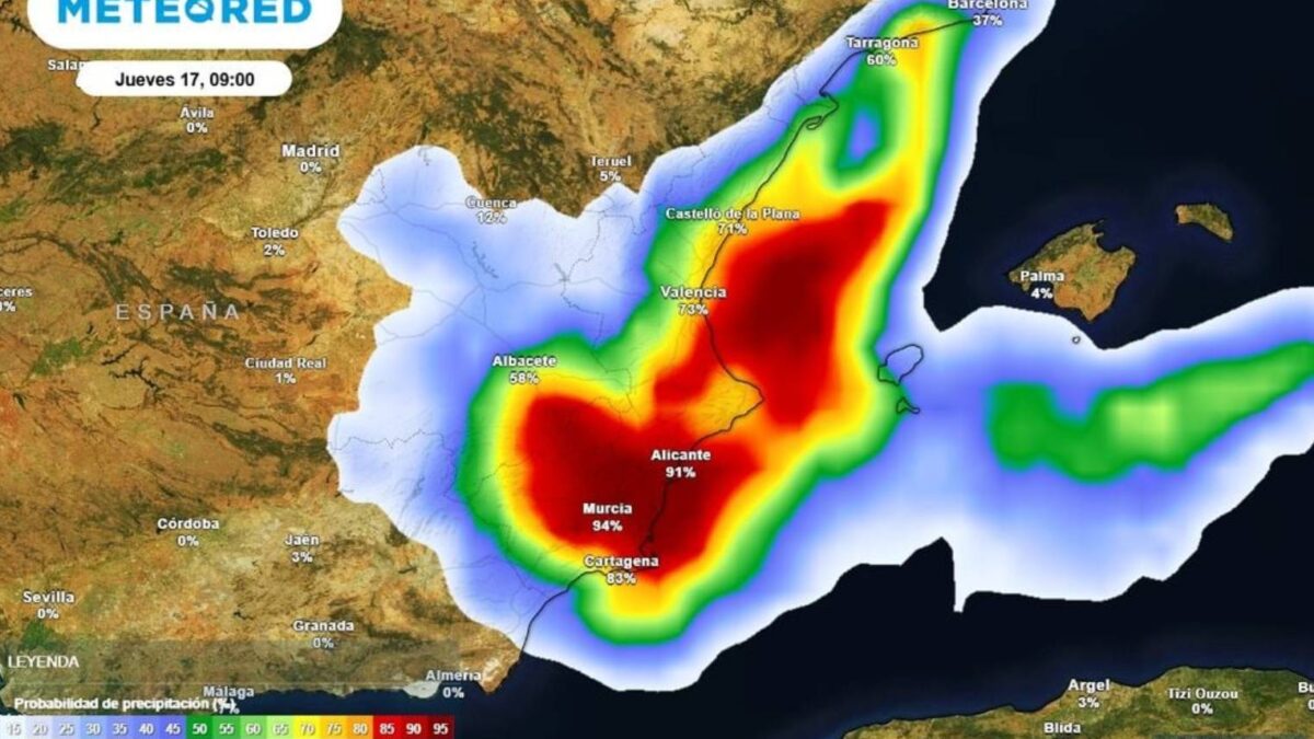 Lluvias en el Mediterráneo el jueves 17 de septiembre - Sociedad