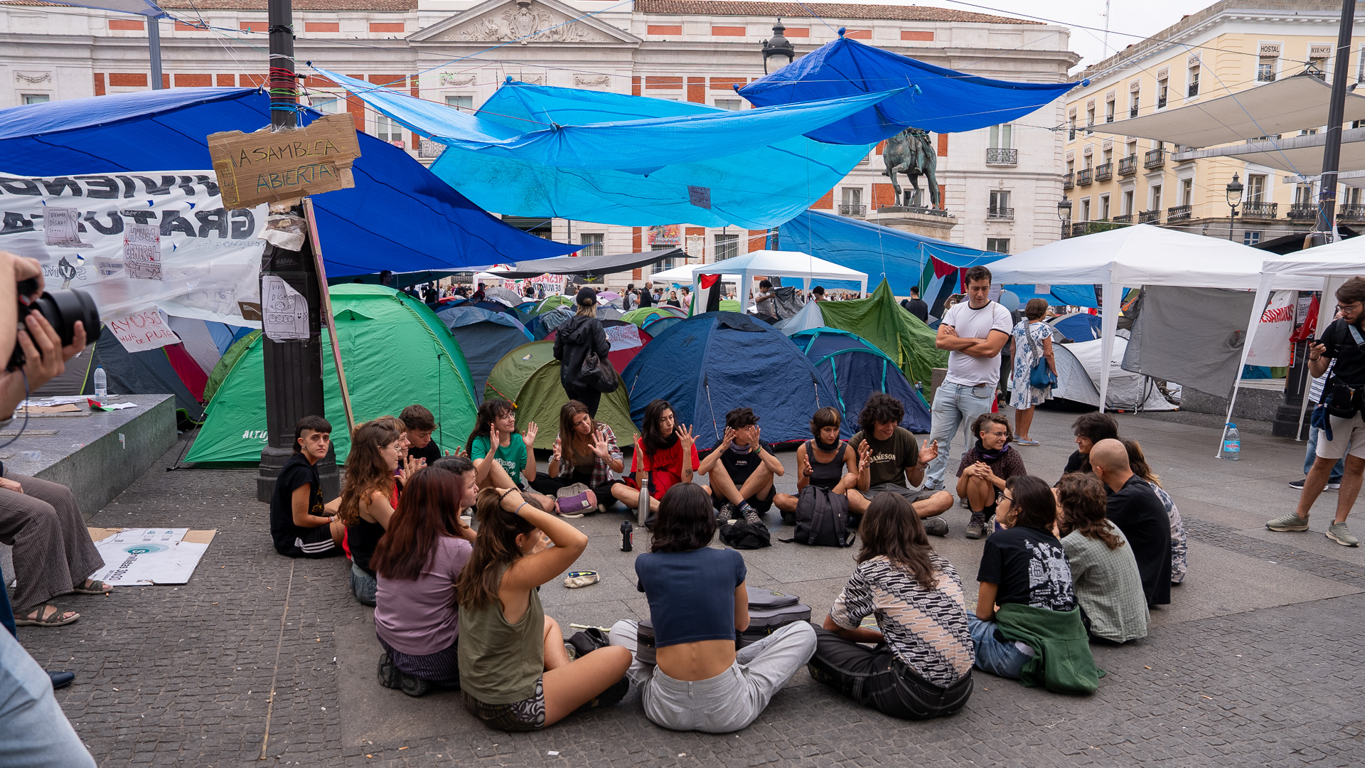 manifestacion en la puerta del sol
