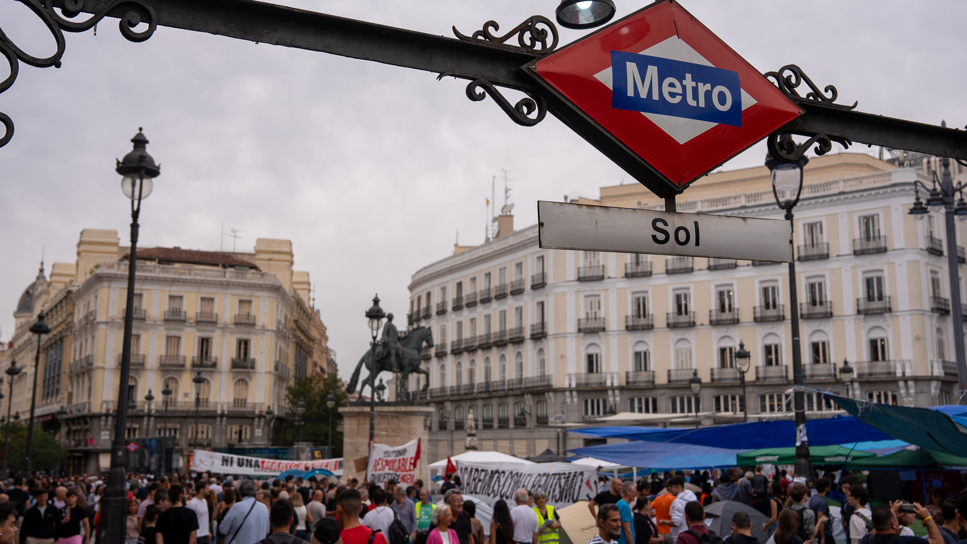 manifestacion en la puerta del sol