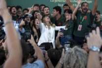Rome (Italy), 20/09/2026.- Italian Prime Minister Giorgia Meloni attends the annual national youth festival 'Fenix, il tempo del coraggio,' organized by Gioventu Nazionale, the youth movement of the political party Fratelli d'Italia, in Rome, Italy, 20 September 2026. (Italia, Roma) EFE/EPA/MASSIMO PERCOSSI