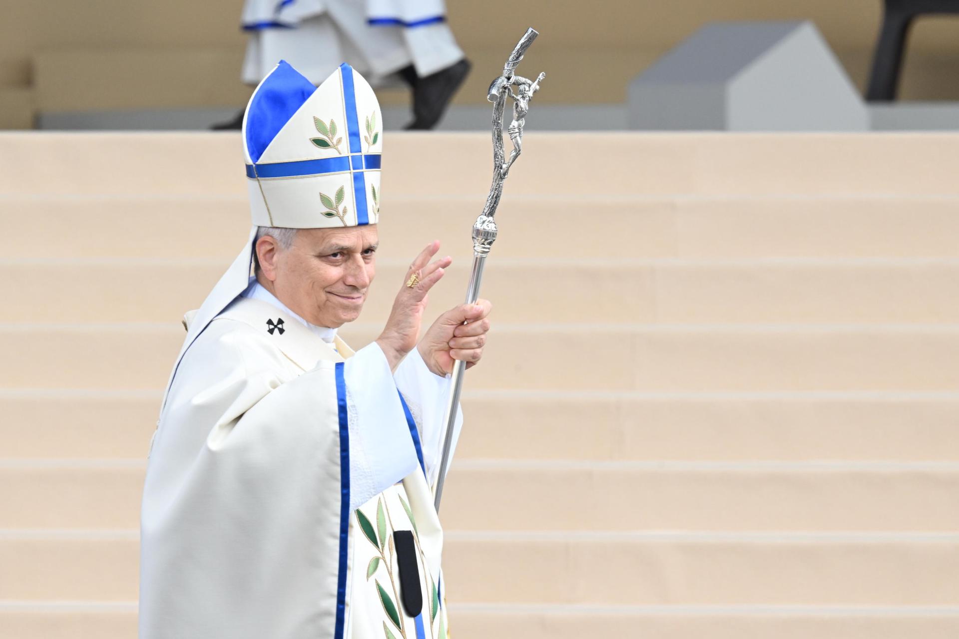 PARIS (France), 26/09/2026.- Pope Leo XIV celebrates mass in Place de la Concorde, Paris, France, 26 September 2026. Hundreds of thousands of people have greeted Pope Leo XIV in the centre of Paris for the open-air Mass. (Papa, Francia) EFE/EPA/MAURIZIO BRAMBATTI / POOL