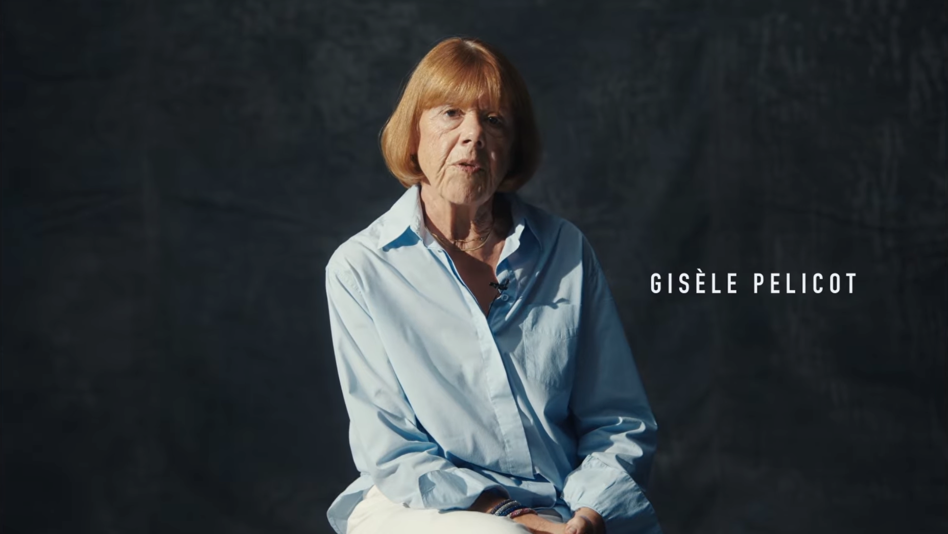 Gisele Pelicot en el anuncio "STOP À LA SOUMISSION CHIMIQUE"
