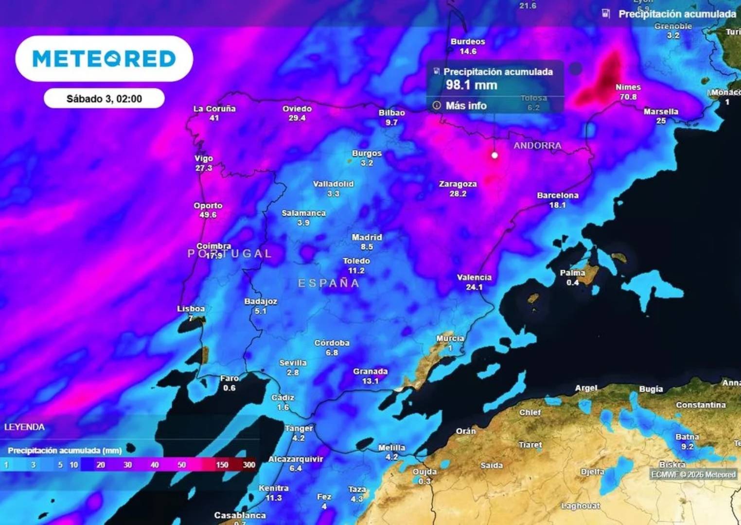 Jorge Rey alerta del primer frente otoñal: lluvias de hasta 40 litros y bajada de temperaturas