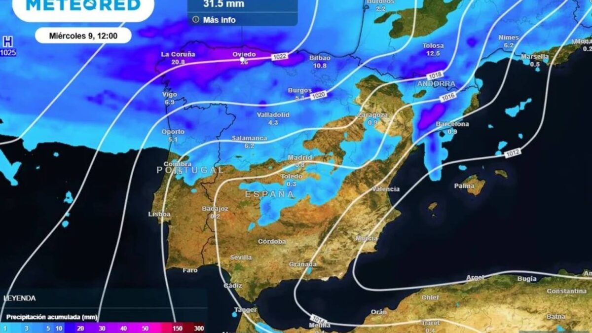 Previsión del tiempo para el miércoles 9 de septiembre de 2026 - Sociedad