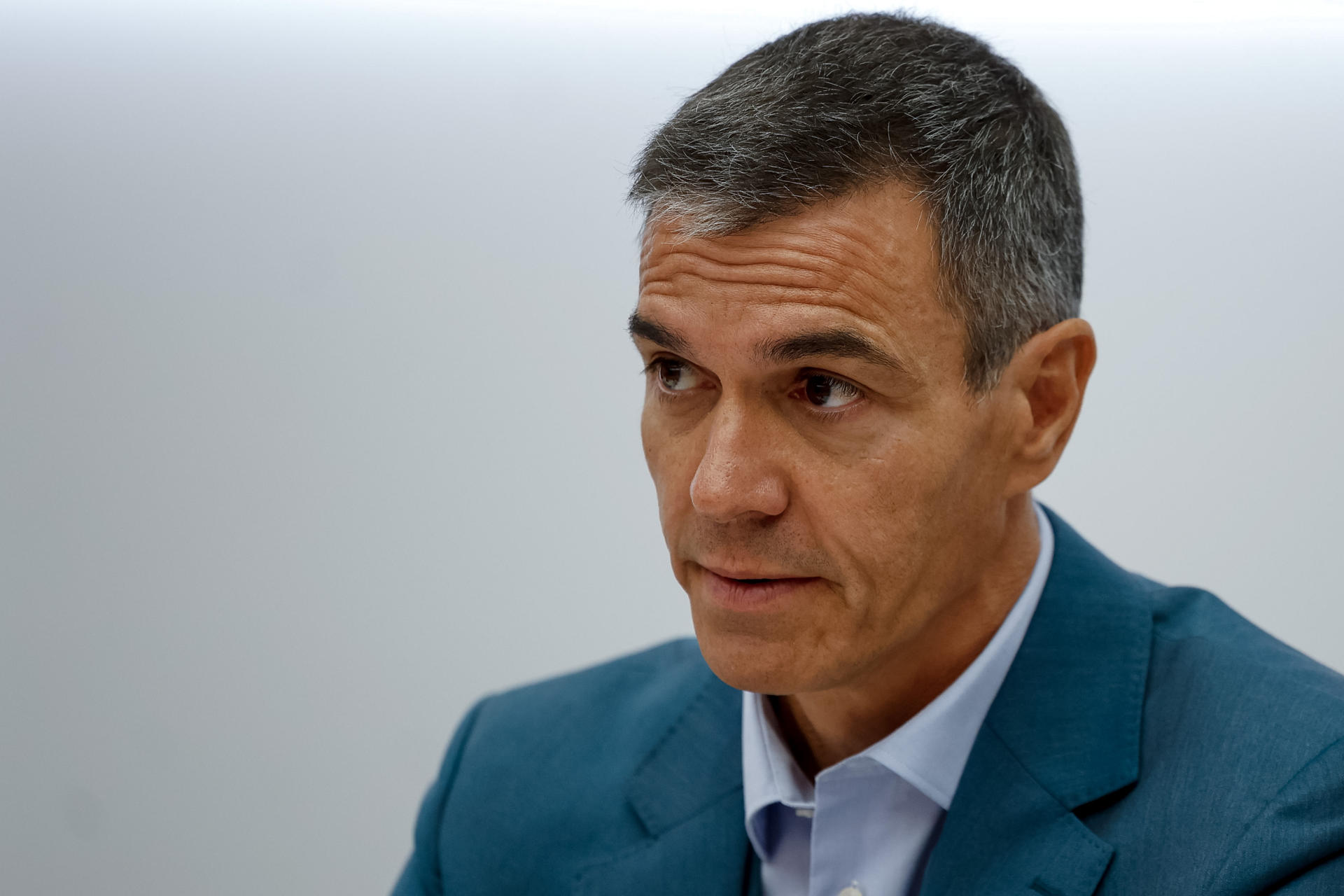 FOTODELDIA MADRID, 31/08/2026.- El secretario general del partido socialista, Pedro Sánchez, preside la reunión de la Comisión Ejecutiva Federal del PSOE, este lunes, en Madrid. EFE/Daniel González