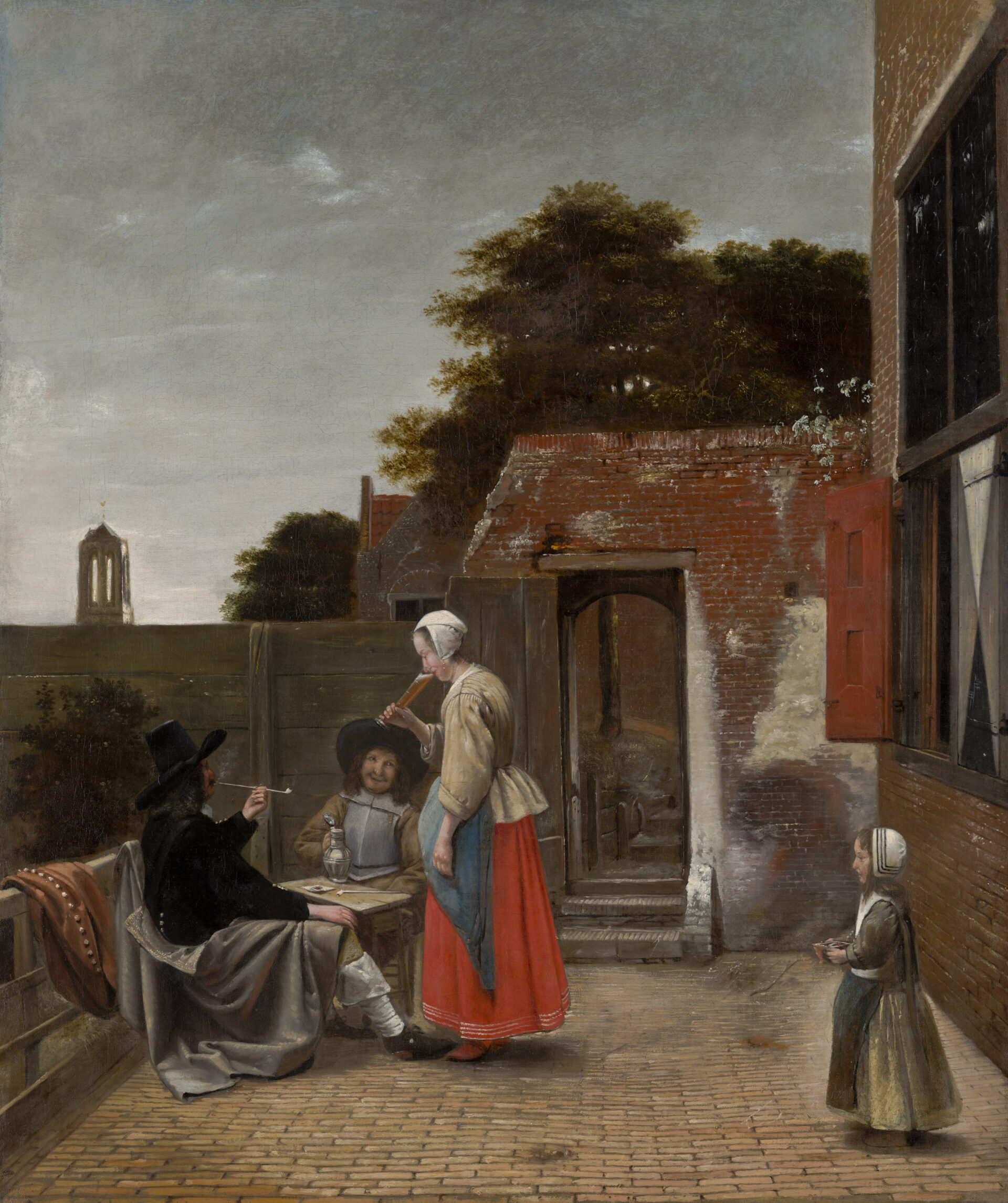 Pieter de Hooch, 'Patio interior con figuras' (h. 1658–1660).