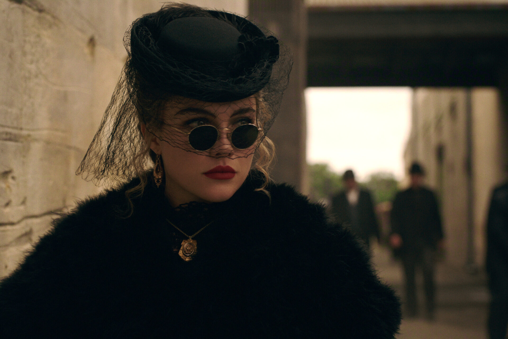 East of Eden. Florence Pugh as Cathy Ames in episode 106 of East of Eden. Cr. Courtesy of Netflix © 2026