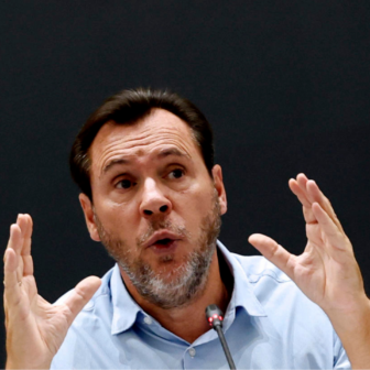 Óscar Puente en su comparencia.