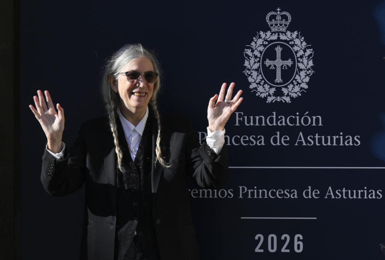 Patti Smith durante su llegada a Oviedo