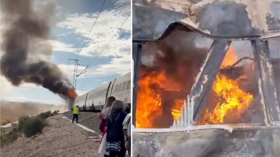 Una avería en un tren de Alta Velocidad (AVE) ha obligado a desalojar a 380 pasajeros y a cortar la línea en ambos sentidos. El suceso ha ocurrido en torno a las 16.00 a la altura del punto kilométrico 255, en el término municipal de Ricla, en Zaragoza, y ha obligado a cortar el suministro eléctrico en la catenaria.