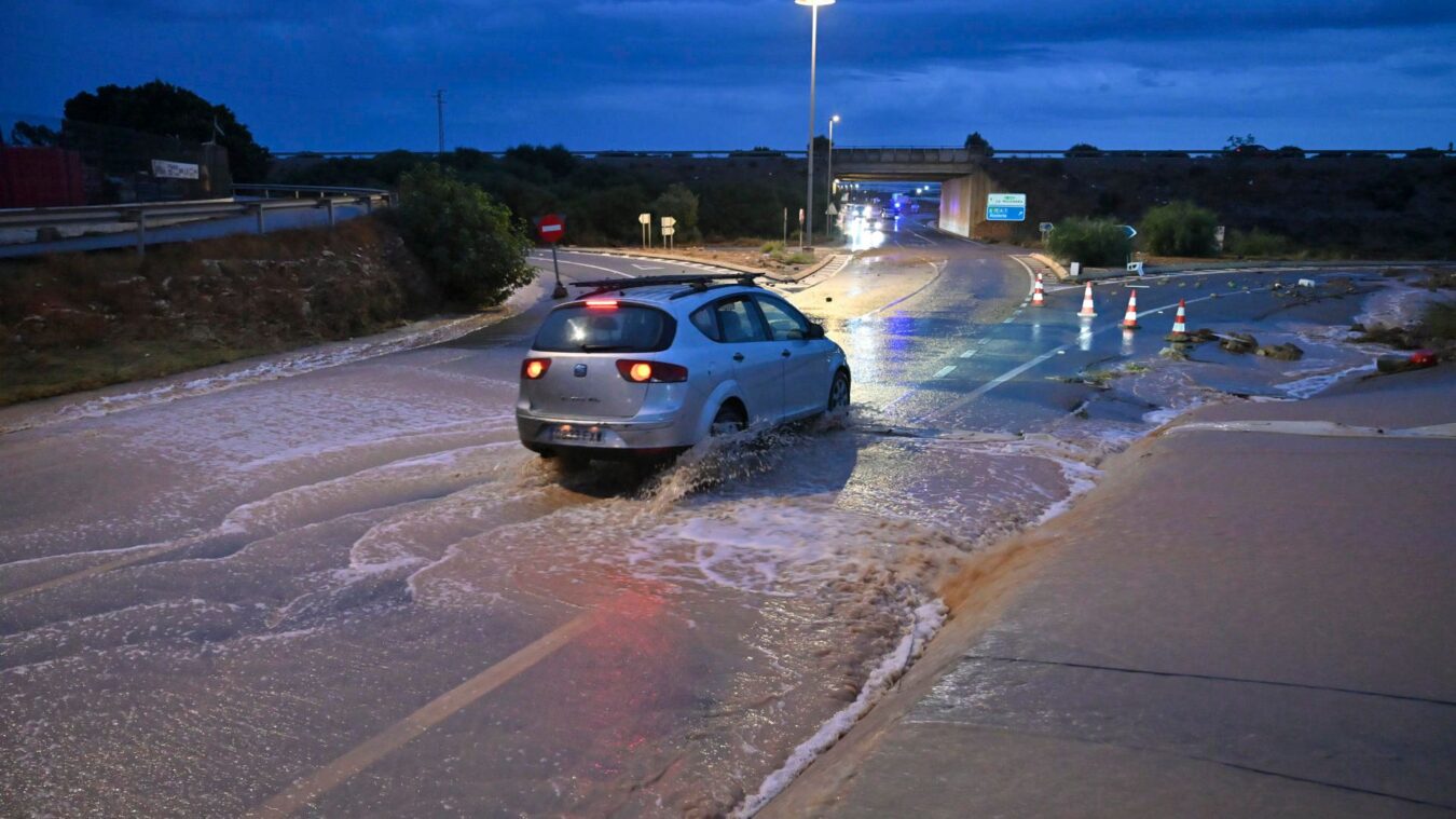 Vista del municipio de El Ejido (Almería) durante las intensas precipitaciones provocadas por la DANA Adam.