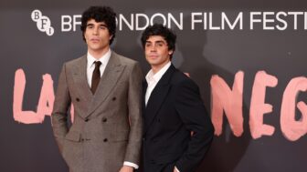 LONDON (United Kingdom), 08/10/2026.- Spanish filmmakers Javier Calvo (L) and Javier Ambrossi (R) arrive for the screening of La Bola Negra at the BFI London Film Festival 2026 in London, Britain, 08 October 2026. The 70th edition of the BFI London Film Festival runs from 07 to 18 October 2026. (Cine, Cine, Reino Unido, Londres) EFE/EPA/NEIL HALL