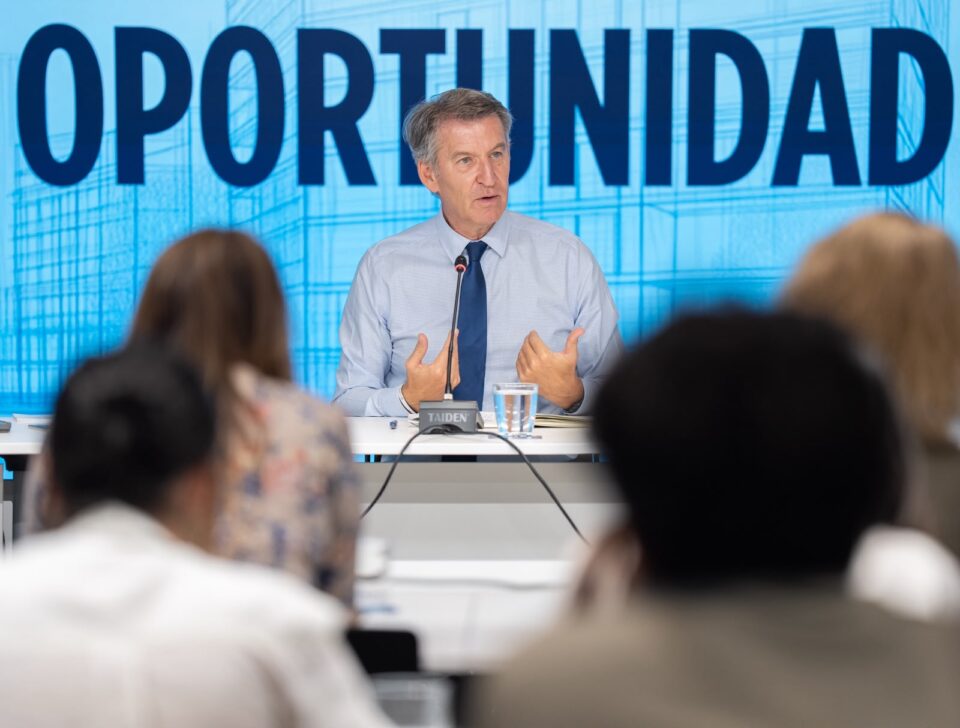 El presidente del PP, Alberto Núñez Feijóo